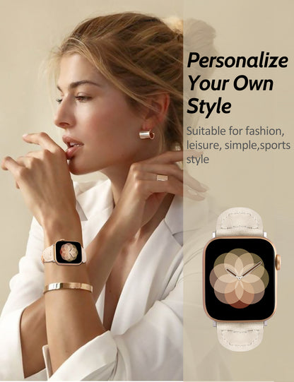 Minyee Compatible with Apple Watch Band Braided 41mm 40mm 38mm 44mm 45mm 42mm 49mm Women, Solo Loop Stretchy Designer Slim Elastic Woven Cute Bracelet for iWatch Ultra 2, Series 9/8/7/6/5/4/3/2/1/SE