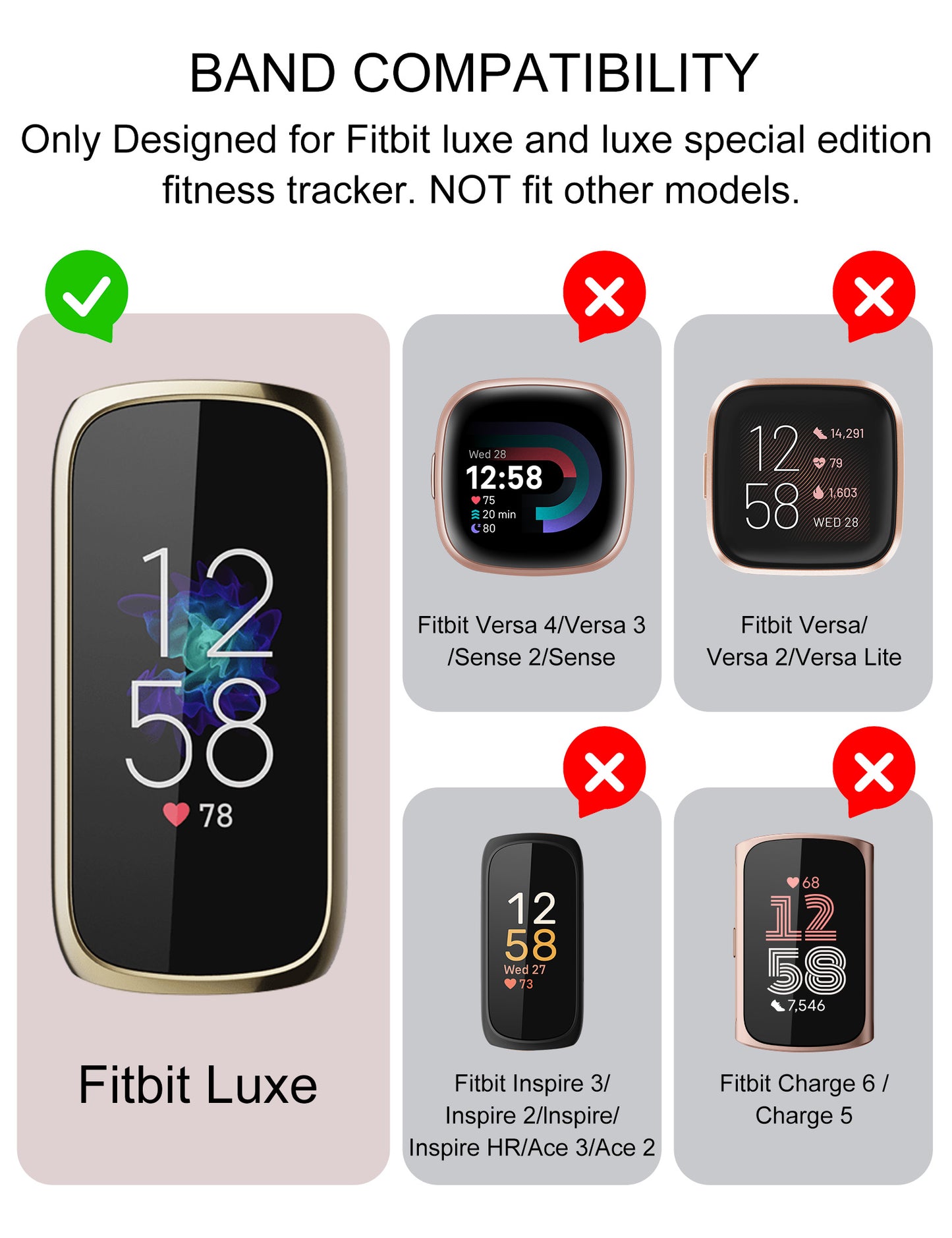 Minyee 3 Packs Compatible with Fitbit Luxe Bands for Women Soft Silicone Floral Engraved Sport Strap Dandelion Wristband Replacement for Fitbit Luxe Watch Bands/Luxe Special Edition Fitness Tracker