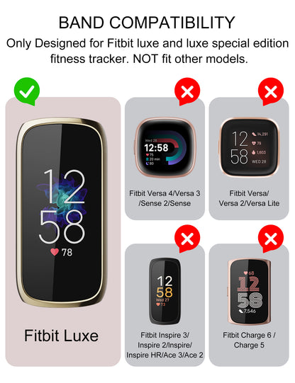 Minyee 3 Packs Compatible with Fitbit Luxe Bands for Women Soft Silicone Floral Engraved Sport Strap Dandelion Wristband Replacement for Fitbit Luxe Watch Bands/Luxe Special Edition Fitness Tracker