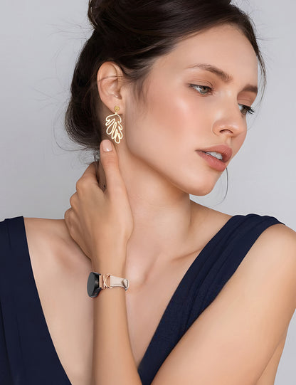 Minyee Leather Band Compatible with Samsung Galaxy Watch 7/6/5/4/FE/Active 2 40mm 44mm/Watch 6 Classic 43mm 47mm/Watch 5 Pro 45mm Bands, 20mm Slim Dressy Leather Strap with C-Shape Metal Buckle Women