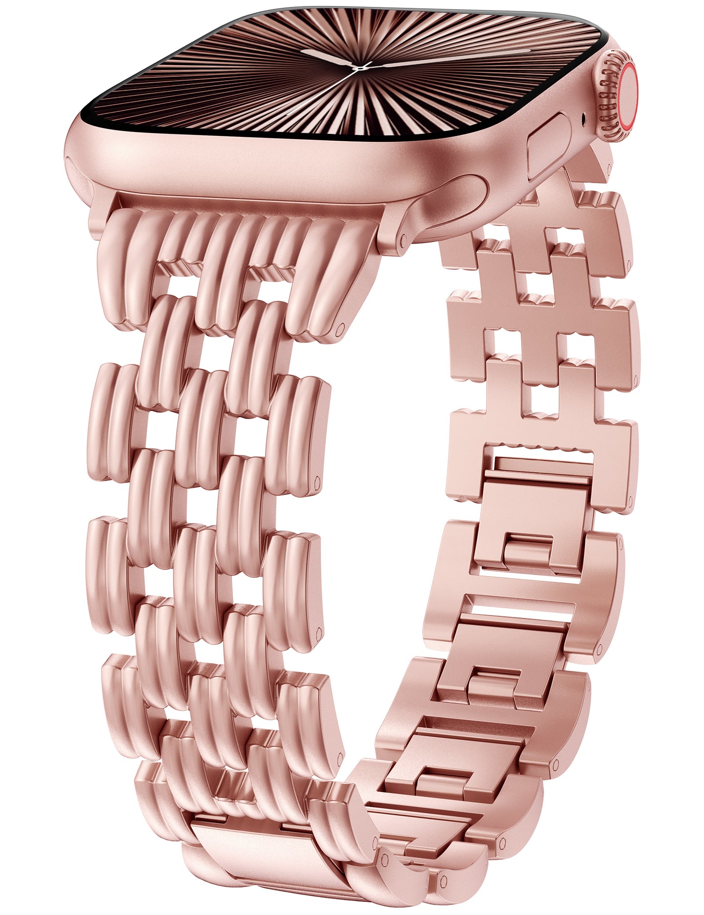 Minyee Compatible with Apple Watch Band 42/41/40/38/44/45/46/49mm Women, Dressy Basketweave Metal Strap Designer Gold Silver Link Bracelet Wristband for iWatch Series 10 9 8 7 6 5 4 3 Ultra SE