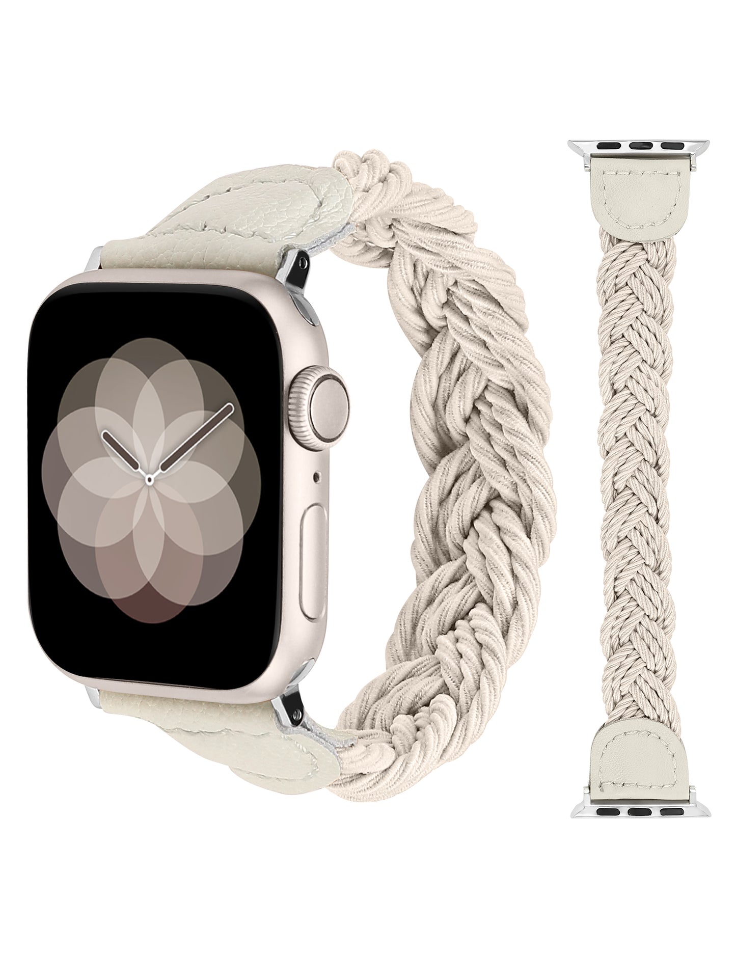 Minyee Compatible with Apple Watch Band Braided 41mm 40mm 38mm 44mm 45mm 42mm 49mm Women, Solo Loop Stretchy Designer Slim Elastic Woven Cute Bracelet for iWatch Ultra 2, Series 9/8/7/6/5/4/3/2/1/SE