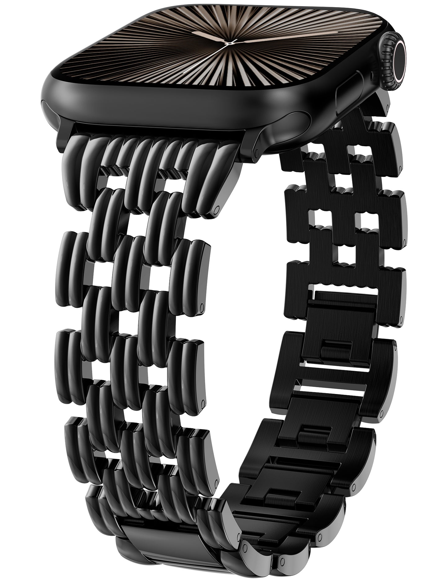 Minyee Compatible with Apple Watch Band 42/41/40/38/44/45/46/49mm Women, Dressy Basketweave Metal Strap Designer Gold Silver Link Bracelet Wristband for iWatch Series 10 9 8 7 6 5 4 3 Ultra SE