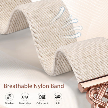 Minyee Magnetic Stretchy Band Compatible with Fitbit Versa 4/3/Fitbit Sense 2/1 Watch Bands Women Men, Celtic Knot Soft Elastic Nylon Fabric Dressy Cute Strap for Versa 3 4 Sense 2 Smartwatch