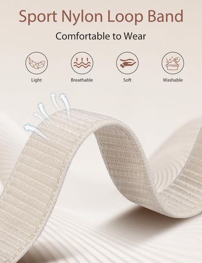 Minyee Nylon Loop Band Compatible with Apple Watch Bands 38/40/41/42/44/45/46/49mm Women Men, Celtic Knot Dressy Adjustable Breathable Braided Straps for iWatch Series 11 10 9 8 7 6 5 4 SE/Ultra 3 2 1