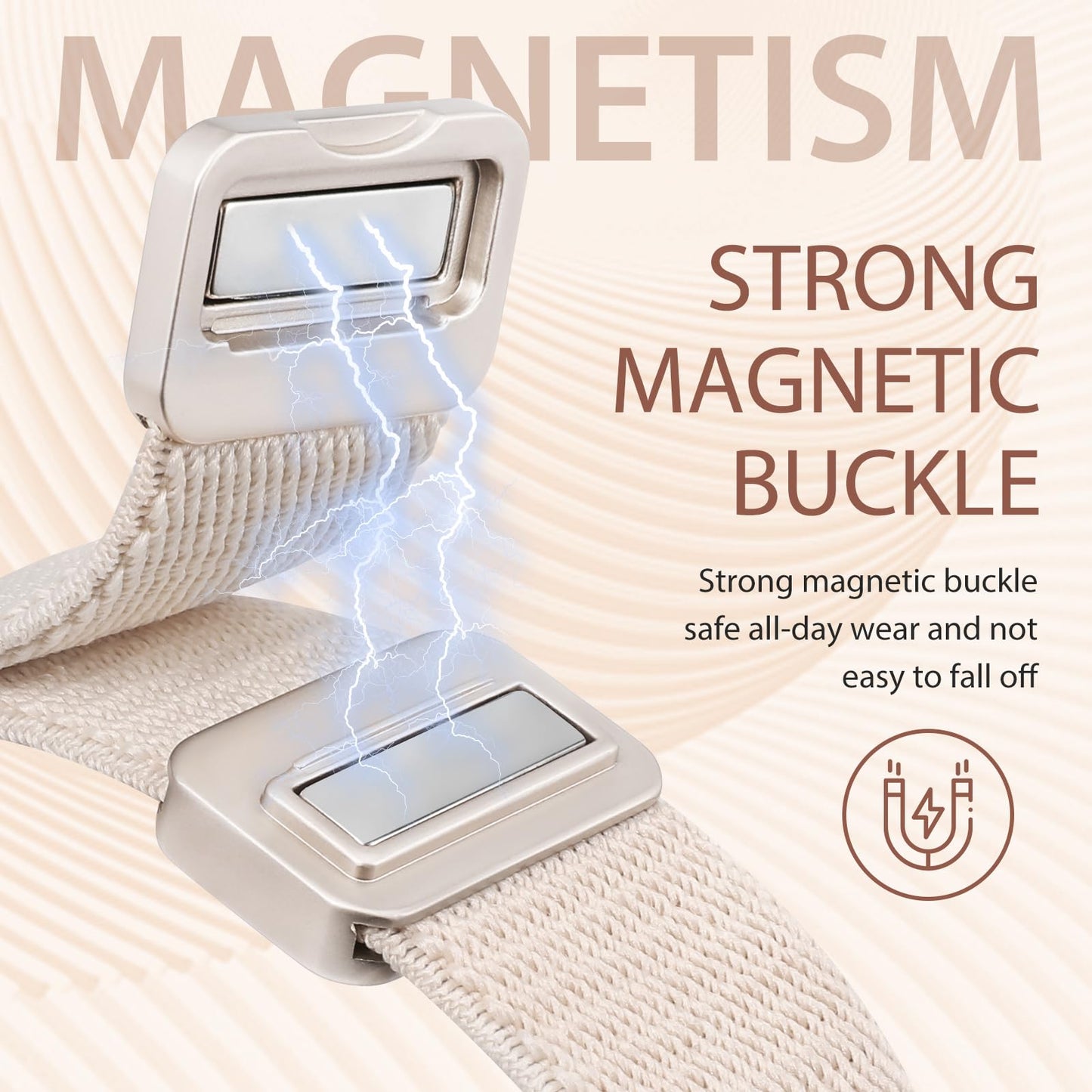 Minyee Magnetic Stretchy Band Compatible with Apple Watch Bands 38/40/41/42/44/45/46/49mm Women Men, Celtic Knot Soft Elastic Nylon Fabric Strap for iWatch Series 11 10 9 8 7 6 5 4 SE/Ultra 3 2 1
