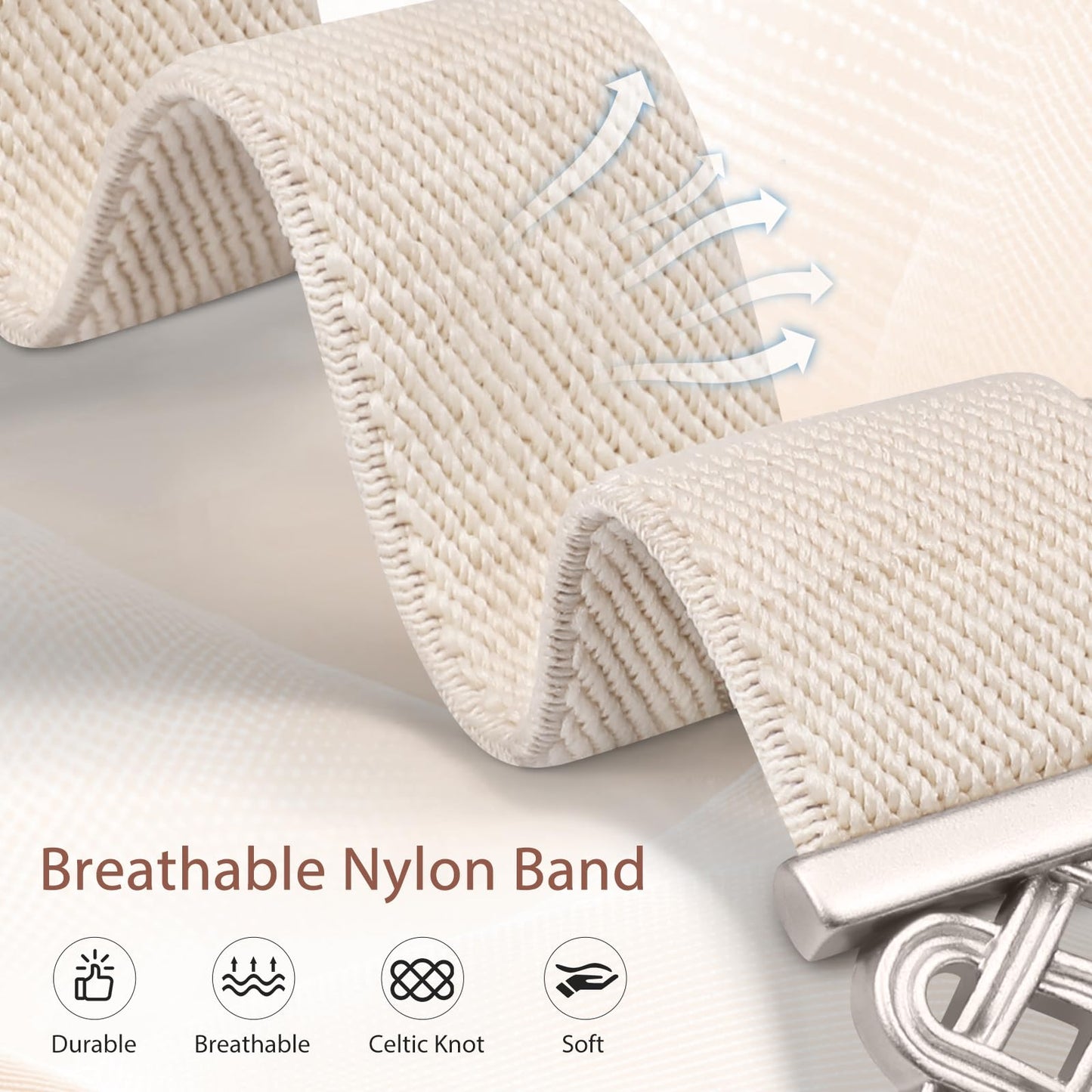 Minyee Magnetic Stretchy Band Compatible with Apple Watch Bands 38/40/41/42/44/45/46/49mm Women Men, Celtic Knot Soft Elastic Nylon Fabric Strap for iWatch Series 11 10 9 8 7 6 5 4 SE/Ultra 3 2 1