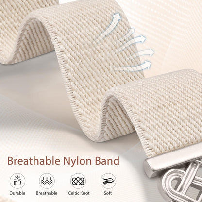 Minyee Magnetic Stretchy Band Compatible with Apple Watch Bands 38/40/41/42/44/45/46/49mm Women Men, Celtic Knot Soft Elastic Nylon Fabric Strap for iWatch Series 11 10 9 8 7 6 5 4 SE/Ultra 3 2 1