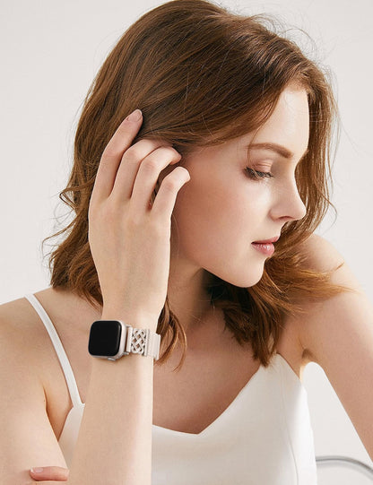 Minyee Nylon Loop Band Compatible with Apple Watch Bands 38/40/41/42/44/45/46/49mm Women Men, Celtic Knot Dressy Adjustable Breathable Braided Straps for iWatch Series 11 10 9 8 7 6 5 4 SE/Ultra 3 2 1