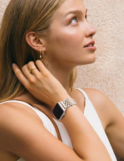 Minyee Magnetic Stretchy Band Compatible with Apple Watch Bands 38/40/41/42/44/45/46/49mm Women Men, Celtic Knot Soft Elastic Nylon Fabric Strap for iWatch Series 11 10 9 8 7 6 5 4 SE/Ultra 3 2 1
